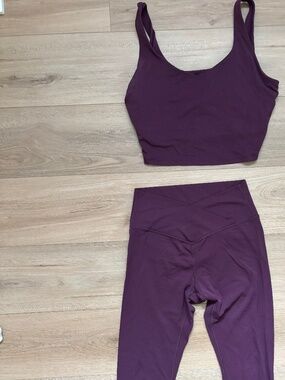 Crz Yoga Purple matching workout set